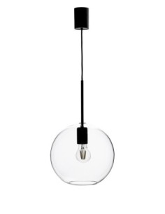 Markslöjd Patera – Suspension Ø25 cm en verre soufflé transparent, design compact