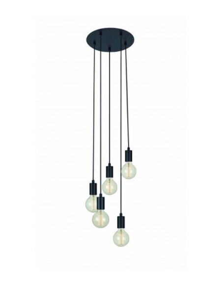 Suspension  Led noire ronde 5 sources lumineuses Sky - Markslöjd Leluminaireled.com