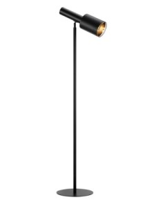 Markslöjd Ozzy – Lampadaire noir avec tête réglable et décor acier perforé, lumière orientable