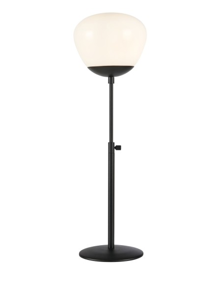Markslöjd Rise – Lampe de table noire design Monika Mulder, verre opale, hauteur 60 cm
