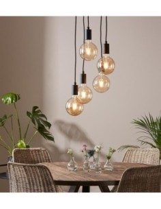 Suspension  Led noire ronde 5 sources lumineuses Sky - Markslöjd Leluminaireled.com 2