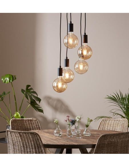 Suspension  Led noire ronde 5 sources lumineuses Sky - Markslöjd Leluminaireled.com