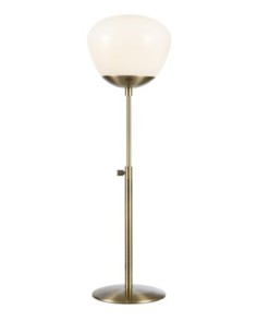 Markslöjd Rise – Lampe de table en laiton antique design Monika Mulder, verre opale, H. 60 cm