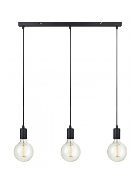 Suspension Led  noire en ligne 3 sources lumineuses Sky - Markslöjd Leluminaireled.com