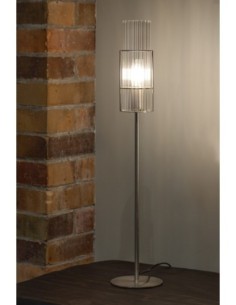 Markslöjd Tubo – Lampe de table nickel satiné H. 65 cm, verre ondulé transparent, élégance et lumière sculptée 2
