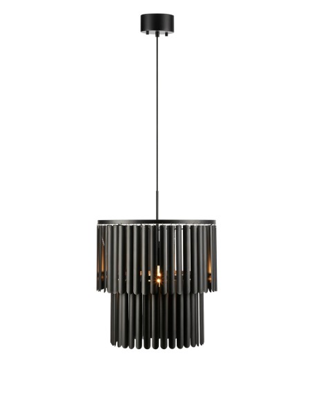 Markslöjd Viento – Suspension Ø42,5 cm en métal noir mat, design carillon moderne
