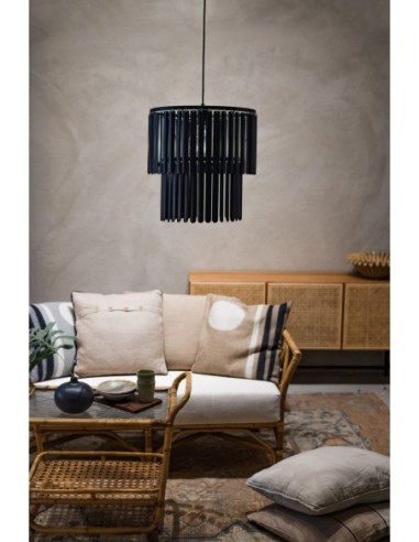 Markslöjd Viento – Luminaire suspendu avec tiges métalliques et câble textile 150 cm