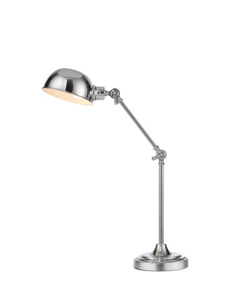 Markslöjd Portland – Lampe de bureau chromée au style classique, hauteur réglable jusqu’à 67 cm