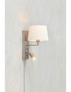 Markslöjd Como – Applique murale acier/blanc avec double éclairage lecture et ambiance 2