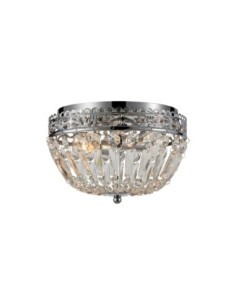 Markslöjd Etienne – Plafonnier en cristal avec base chromée, diamètre 25 cm