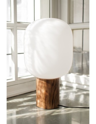 Markslöjd Skene – Hauteur 44 cm, abat-jour en verre, interrupteur sur câble textile 2 m