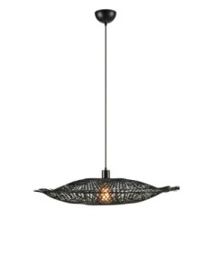 Suspension en bambou tressé Ø75 cm, 1xE27, 40W max, Noir mat – Markslöjd – Kumo