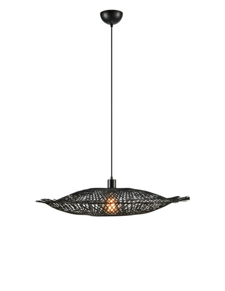 Suspension en bambou tressé Ø75 cm, 1xE27, 40W max, Noir mat – Markslöjd – Kumo