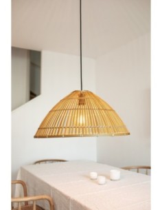 Markslöjd Capello – Suspension Ø58 cm en bambou tressé naturel, 1xE27, 40W max 2