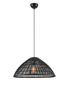 Markslöjd Capello – Suspension Ø58 cm en bambou noir mat tressé à la main, style bohème