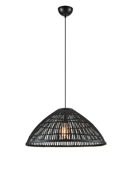 Markslöjd Capello – Suspension Ø58 cm en bambou noir mat tressé à la main, style bohème