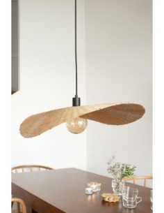 Markslöjd Rayo – Suspension Ø70 cm en bambou tressé naturel, style rustique chic 2