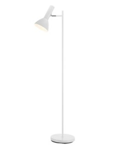 Markslöjd Metro – Lampadaire E27 40W, blanc avec tête orientable et câble transparent 2 m