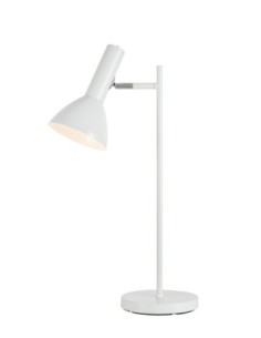 Markslöjd Metro – Lampe de table E27 40W, blanche avec tête orientable et câble transparent 2 m