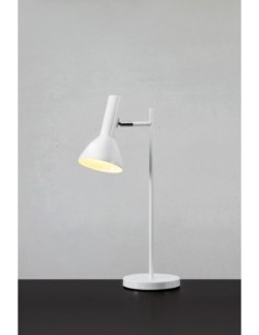 Markslöjd Metro – Lampe de table E27 40W, blanche avec tête orientable et câble transparent 2 m 2