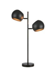 Markslöjd Edgar – Lampe de table noire double E14 40W, design élégant et orientable