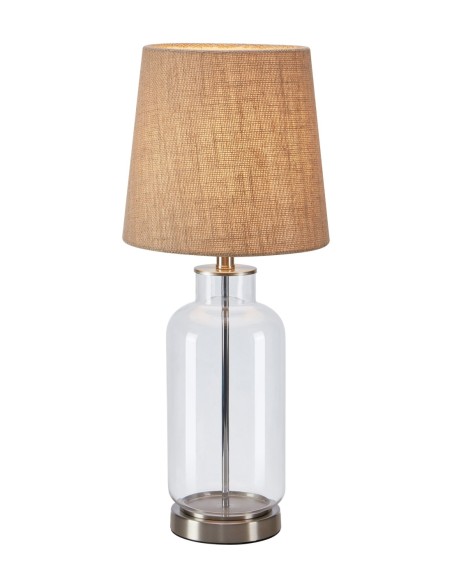 Markslöjd Costero – Lampe de table transparente 61,5 cm E27 40W, style rustique chic