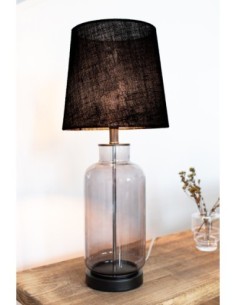 Markslöjd Costero – Lampe de table fumée 61,5 cm E27 40W, style rustique et élégant 2