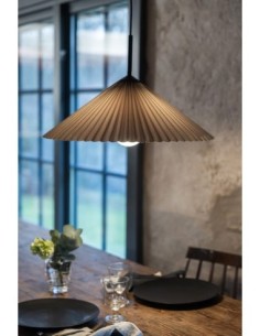 Markslöjd Plisado – Suspension grise 50 cm avec abat-jour plissé pour une touche élégante et contemporaine 2