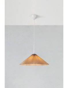 Markslöjd Plisado – Suspension beige 50 cm avec abat-jour plissé pour une ambiance douce et naturelle 2