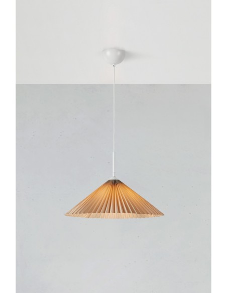 Markslöjd Plisado – Rosace et cordon blancs pour une finition épurée et discrète au-dessus de votre table