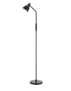 Markslöjd Story – Lampadaire noir mat 145 cm avec abat-jour orientable pour une lumière ciblée