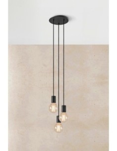 Markslöjd Cielo – Suspension 3xE27 noire, design industriel épuré avec câbles réglables 2