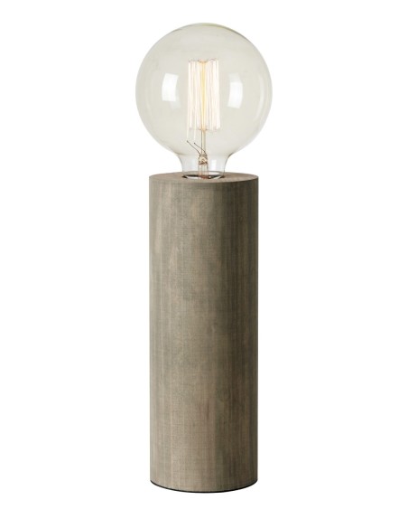 Markslöjd LEGNA – Lampe de table bois gris teinté, hauteur 28 cm, douille E27 jusqu’à 40 W