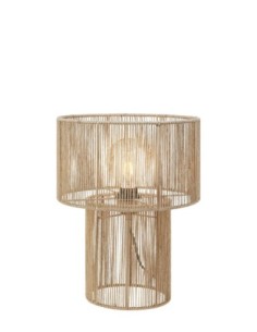 Markslöjd Soga – Lampe de table Ø30 cm en jute naturel, esprit bohème fait main