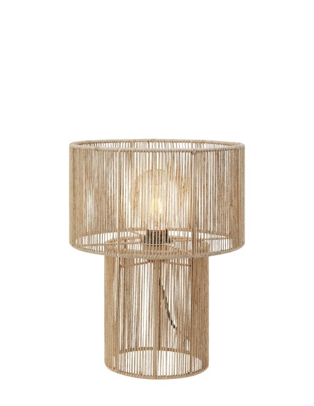 Markslöjd Soga – Lampe de table Ø30 cm en jute naturel, esprit bohème fait main