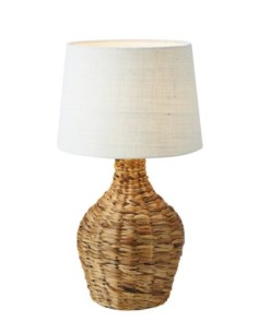 Markslöjd Paglia – Élégance naturelle avec pied rotin tressé et abat-jour jute blanc, 58 cm