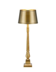 Markslöjd Metallo – Lampe de table en métal laiton antique, H66 cm, Ø23 cm, style classique