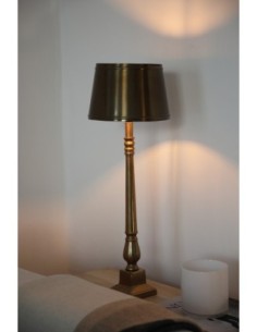 Markslöjd Metallo – Lampe de table en métal laiton antique, H66 cm, Ø23 cm, style classique 2