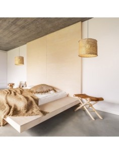 Suspension cylindrique rotin tressé Java - Rendl Light Studio Leluminaireled.com 2