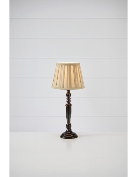 Markslöjd Chocolat – Élégance chaleureuse avec pied métal brun profond et abat-jour beige doux