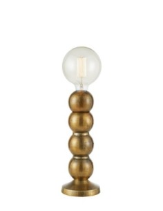 Markslöjd Gong – Lampe de table en métal or foncé avec globes ronds, H33 cm, Ø12,5 cm