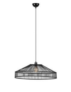 Markslöjd Tapa – Suspension en bambou noir Ø70 cm, style artisanal et design épuré