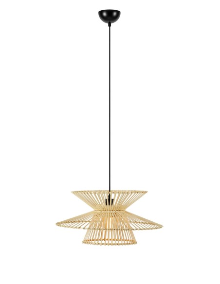 Markslöjd Duplici – Suspension ronde en bambou naturel, Ø57 cm, H27 cm