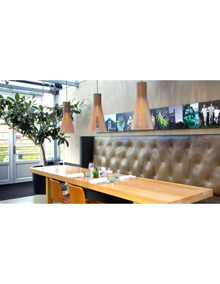 Suspension Led Puncto classique bouleau - Secto Design Leluminaireled.com