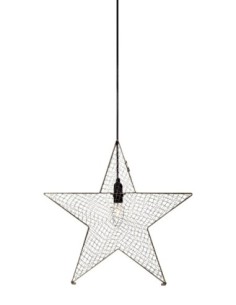 MarkslOjd Bynäs – Poinsettia suspendu en maille métallique grise, Ø 50 cm, culot E14, IP20