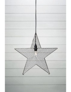 MarkslOjd Bynäs – Poinsettia suspendu en maille métallique grise, Ø 50 cm, culot E14, IP20 2