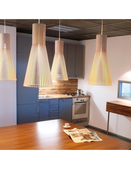 Suspension Led Puncto classique bouleau - Secto Design Leluminaireled.com