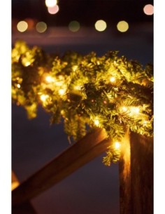 Guirlande LED E10, 100 lumières, 9,2W, IP44, vert et blanc chaud – Markslöjd – Chrissline Garland Spruce Rice Warm 2