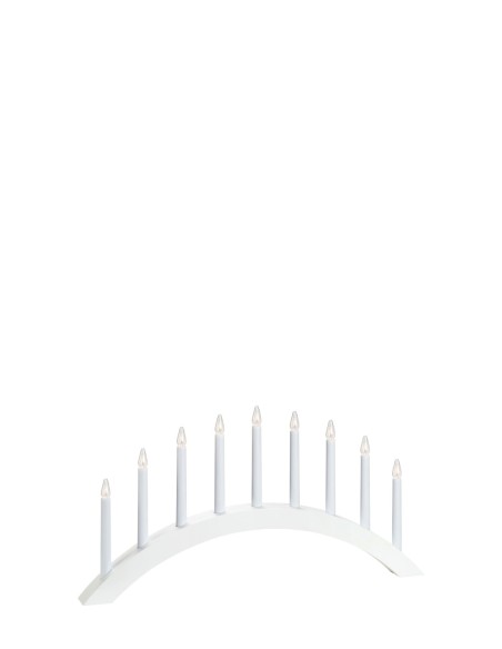 Bougeoir 9xE10, 3W max, 26V, MDF blanc, IP20 intérieur – Markslöjd – Atle