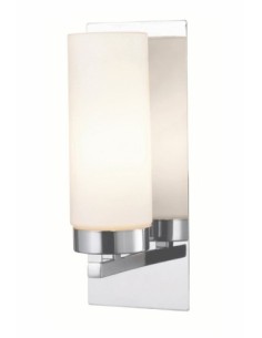 Applique murale E14, max. 40W, IP44, chrome et verre dépoli – Markslöjd – Norrsundet